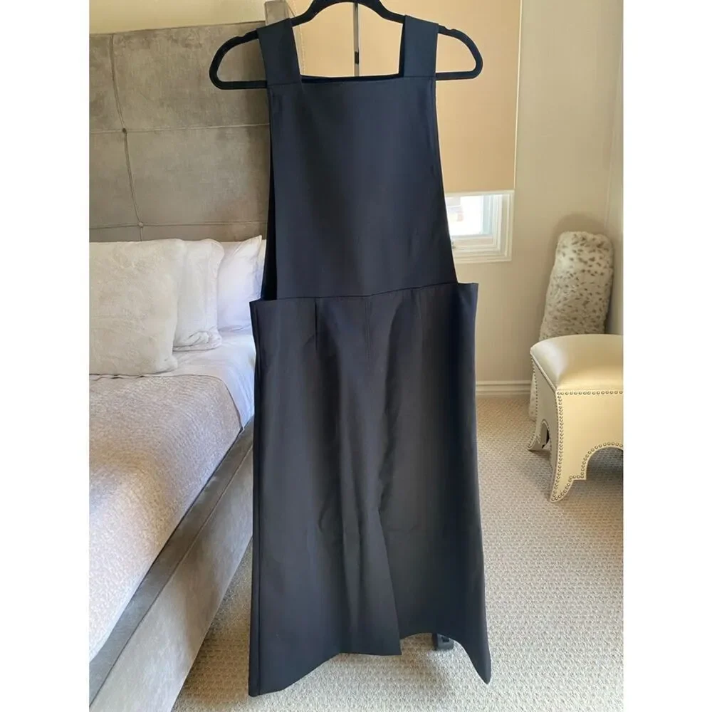 Black Midi Pier Antonio Gaspari Dress with Front Pocket Detail
